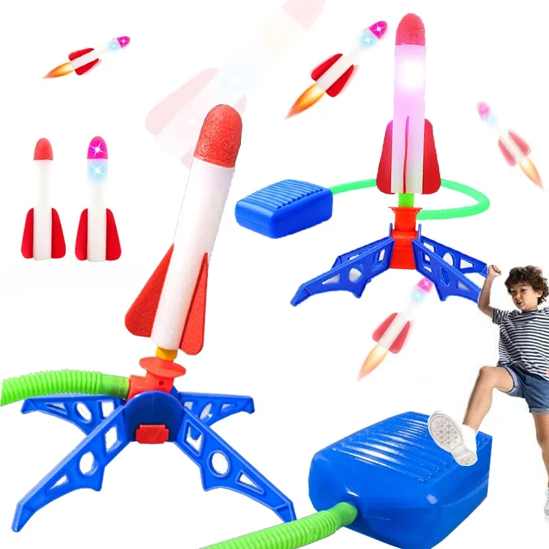 Kids Outdoor Jumping Toys - Lanceur de fusées pour enfants, jouet