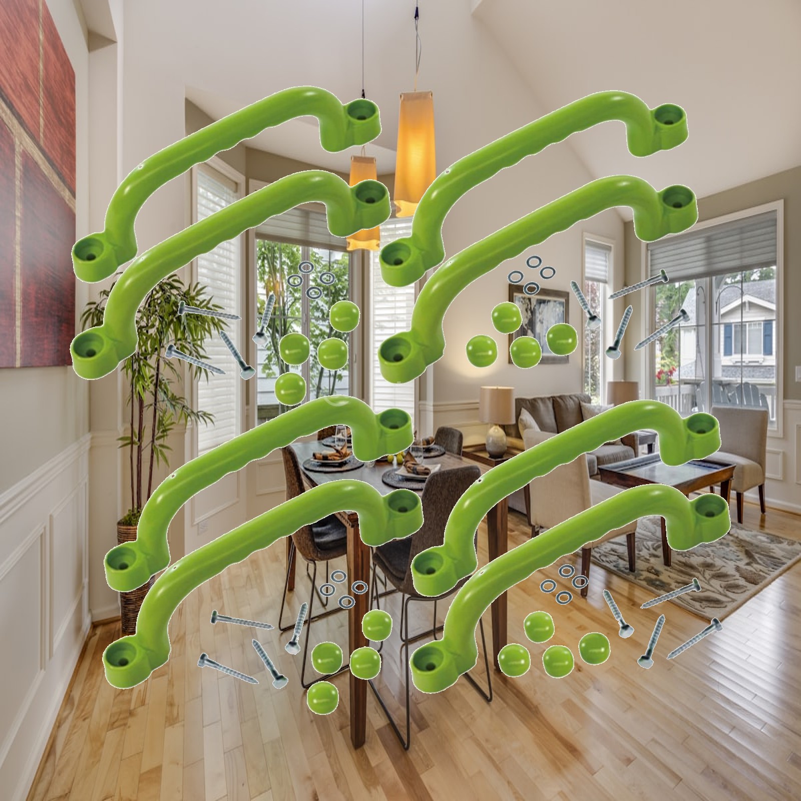 Kids Outdoor Climbing Frame - 8x Poignées d'escalade pour enfants, accessoires