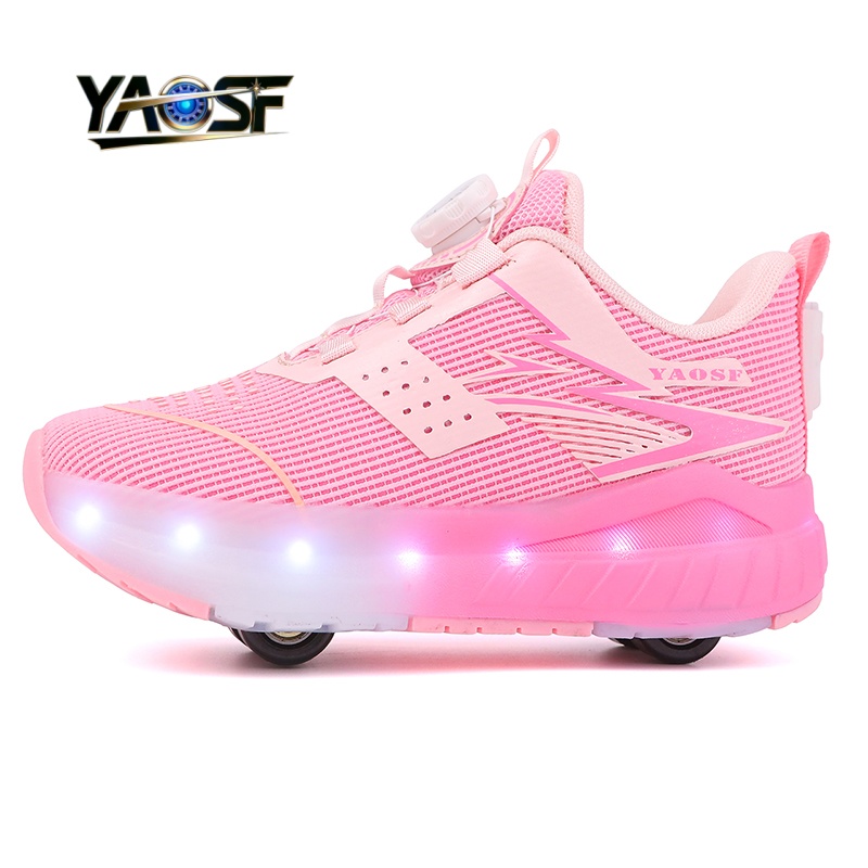 Kids Outdoor Lights - Chaussures LED à 4 roues pour