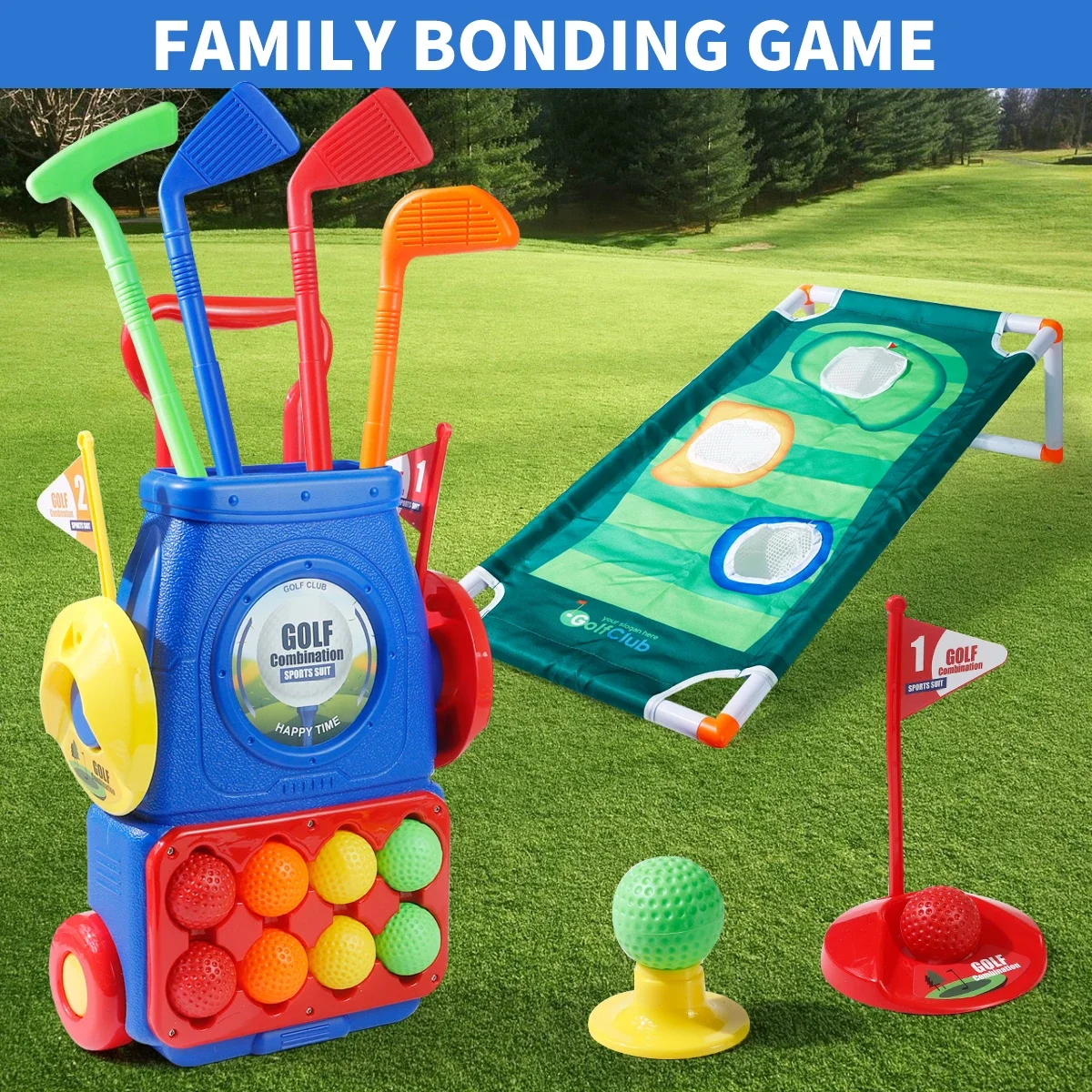Kids Indoor Outdoor Cart - Jouet de chariot de golf pour