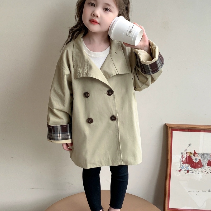 Kids Outdoor Jacket - Manteau coupe-vent en coton pour filles,