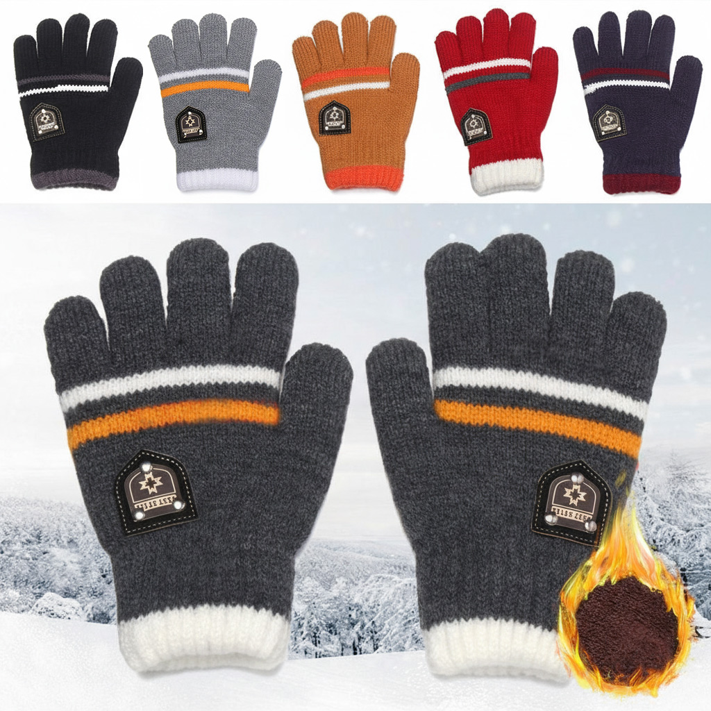 Kids Outdoor Gloves - Gants d'hiver pour enfants, mitaines tricotées