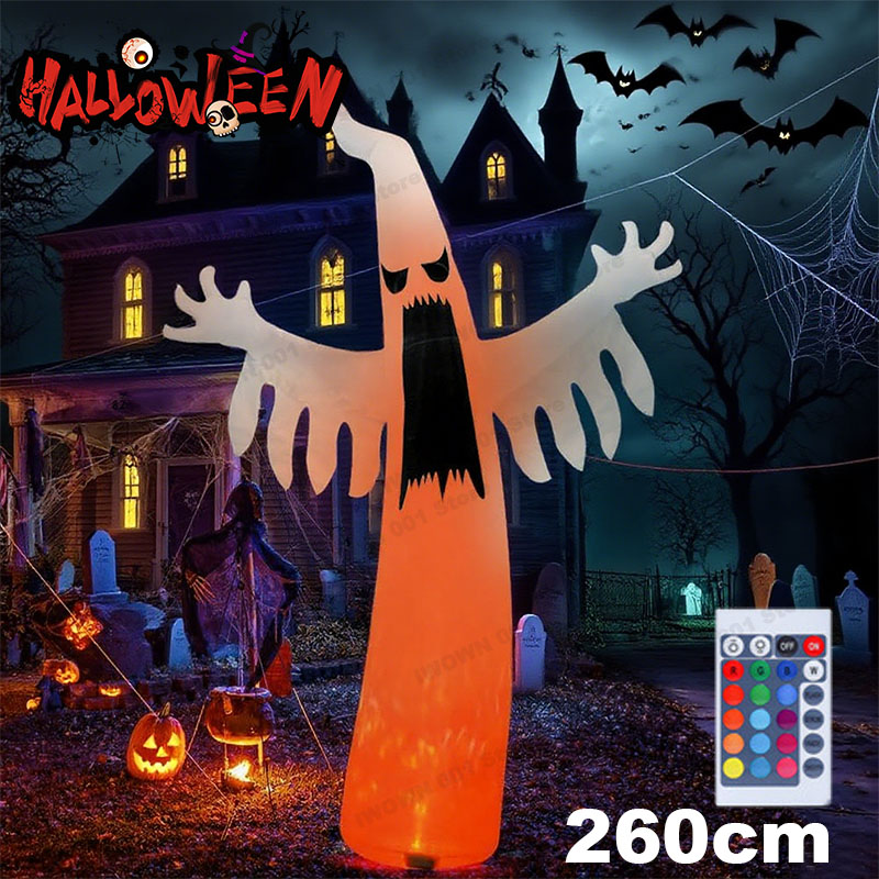 Kids Outdoor Easter Toys - Fantôme effrayant gonflable d'halloween avec lumières