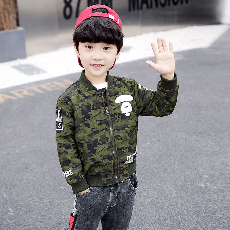 Kids Outdoor Jacket - Veste de Baseball Camouflage pour garçon,