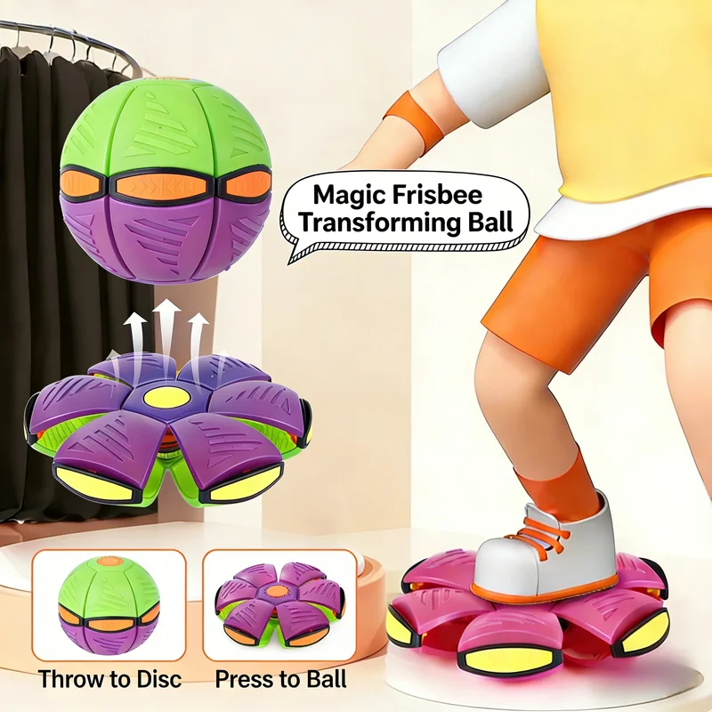 Kids Outdoor Jumping Toys - Ballon soucoupe volante déformable pour extérieur