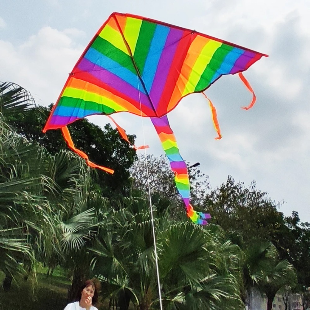 Kite Easy Fly Kids - Cerf-volant arc-en-ciel, nouveau Design, mode, queue