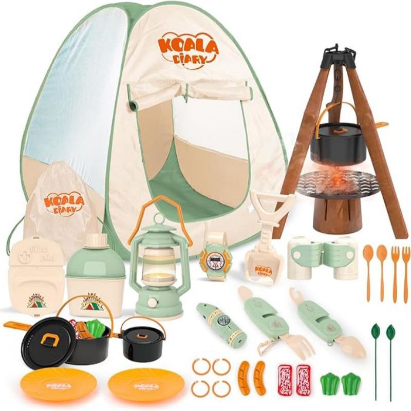 Kids Outdoor Play Tent - Ensemble de Camping pour enfants, jouets
