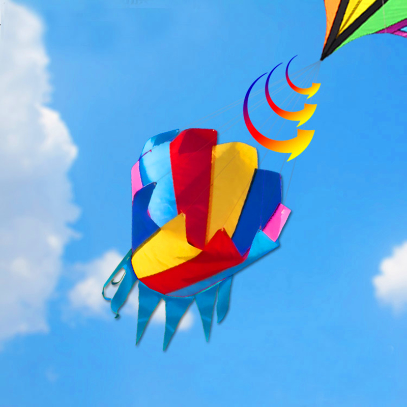 Kite Easy Fly Kids - Grand cerf-volant arc-en-ciel en nylon, chaussettes