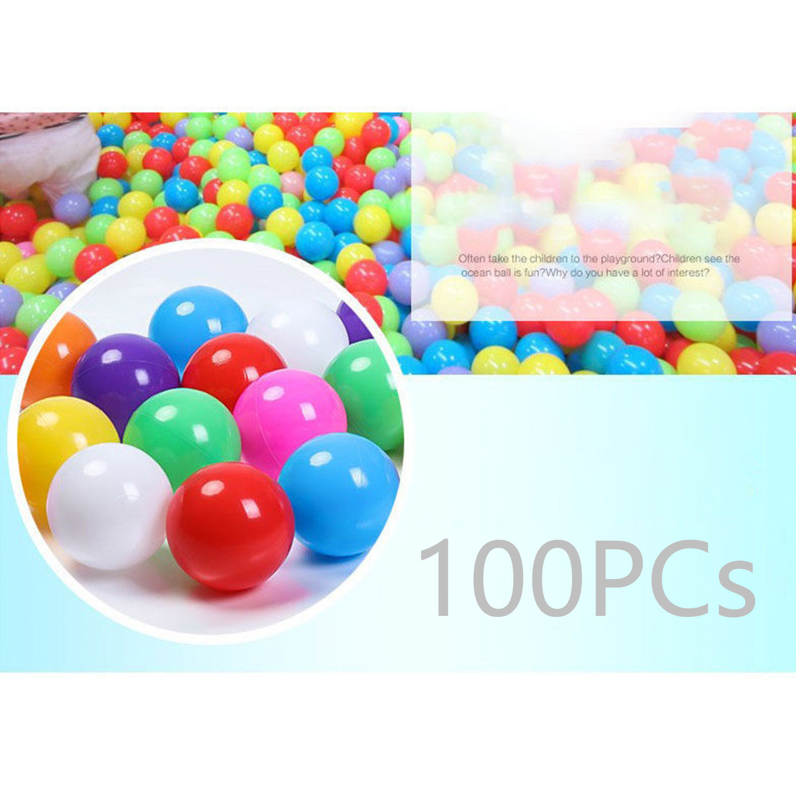 Kids Outdoor House Accessories - 100 PIÈCES Balles en plastique pour