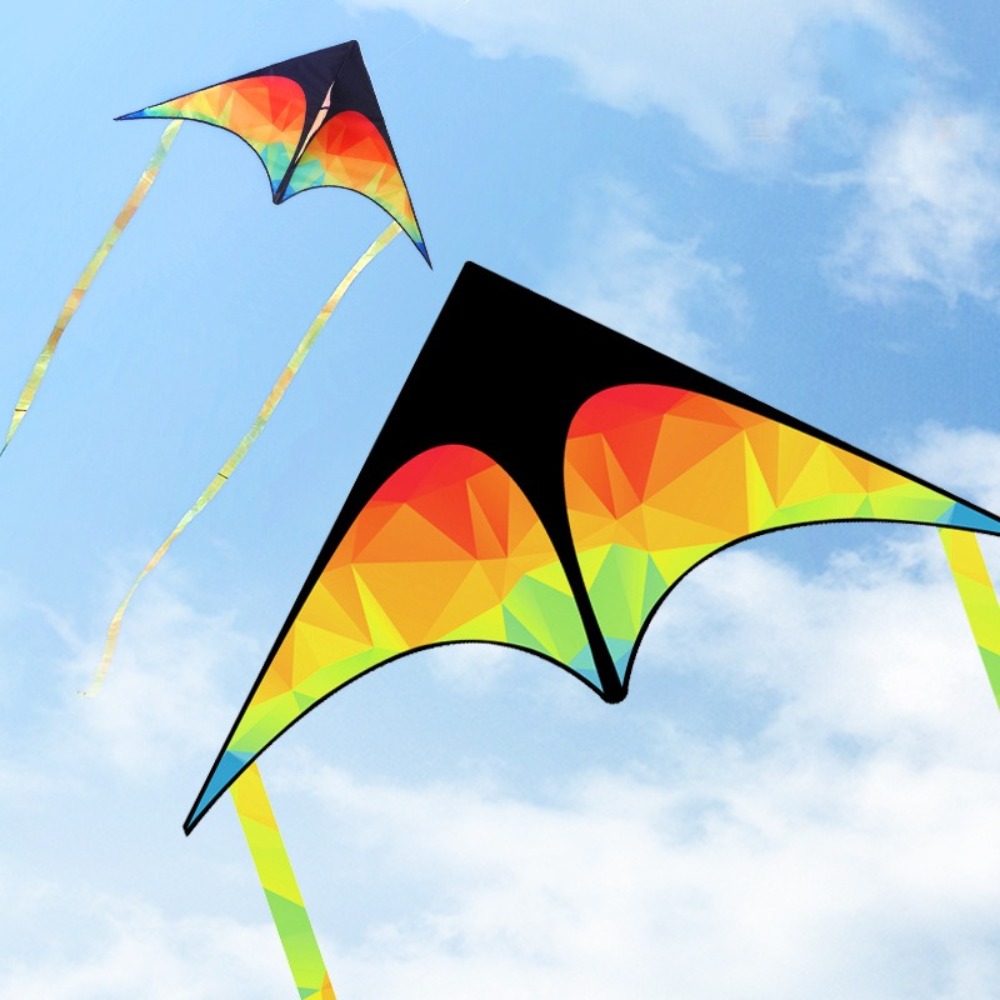 Kite Easy Fly Kids - Grand cerf-volant Delta à Double queue,