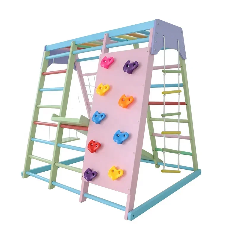 Kids Outdoor Climbing Frame - Structure d'escalade en bois pour enfants,