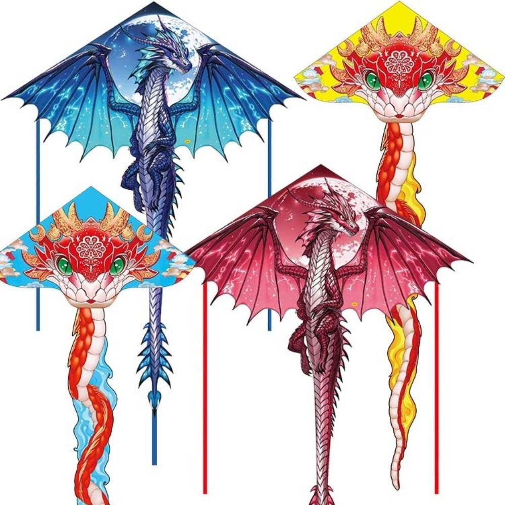 Cerf-volant serpent bleu Drago - Kite Easy Fly Kids avis et prix