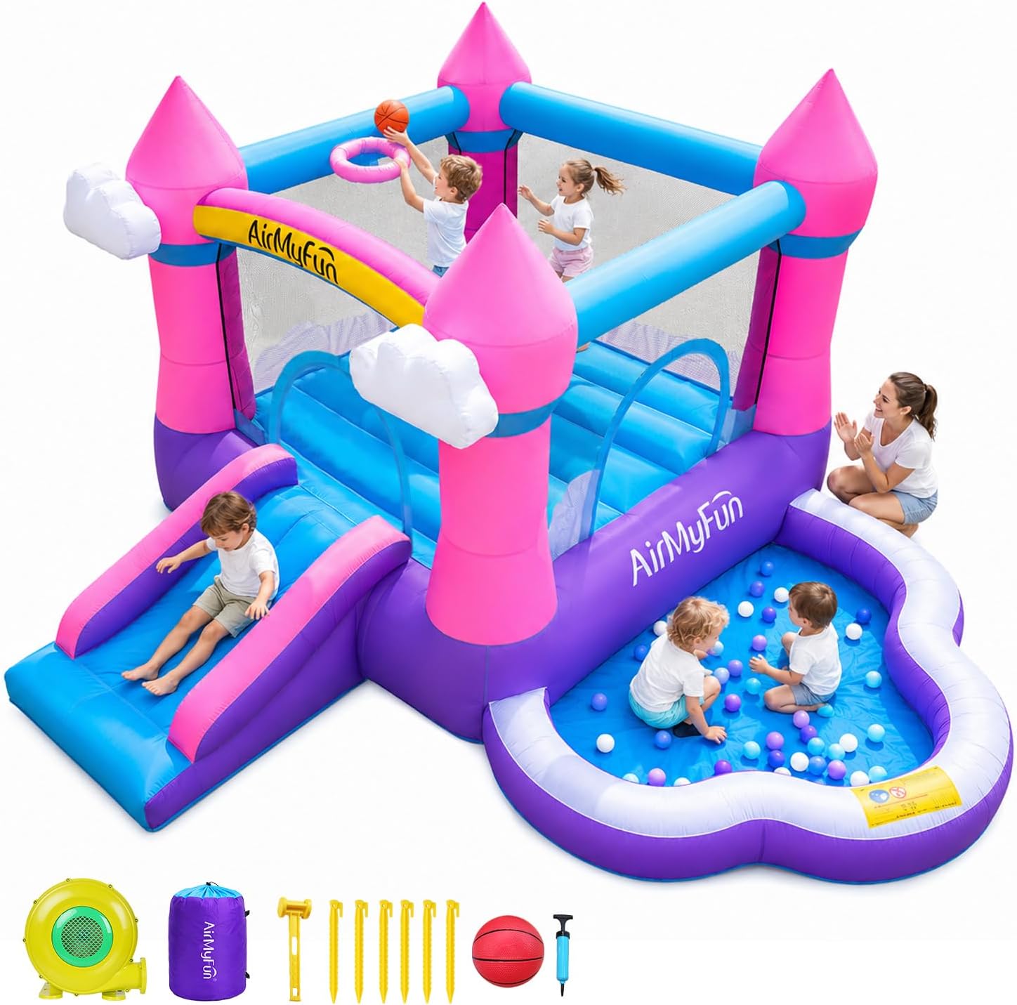 Château gonflable rose pour en - Kids Outdoor Water Slide avis et prix