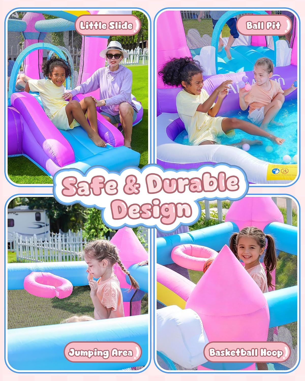 Château gonflable rose pour en - Kids Outdoor Water Slide avis et prix