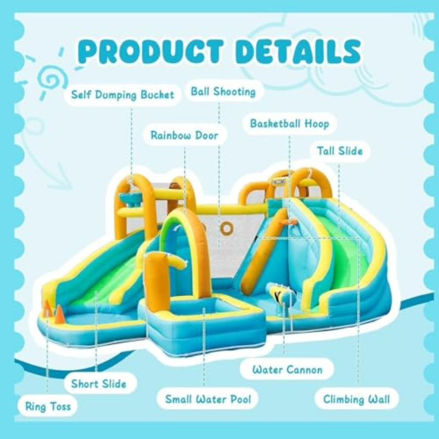 Toboggan aquatique gonflable d - Kids Outdoor Water Slide avis et prix