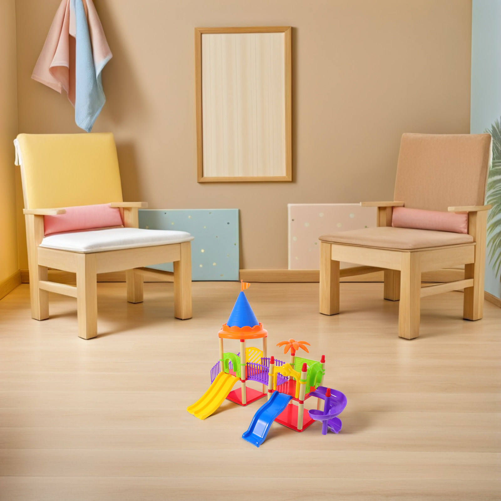 Mini toboggan et maisonnette d - Kids Outdoor House Accessories avis et prix