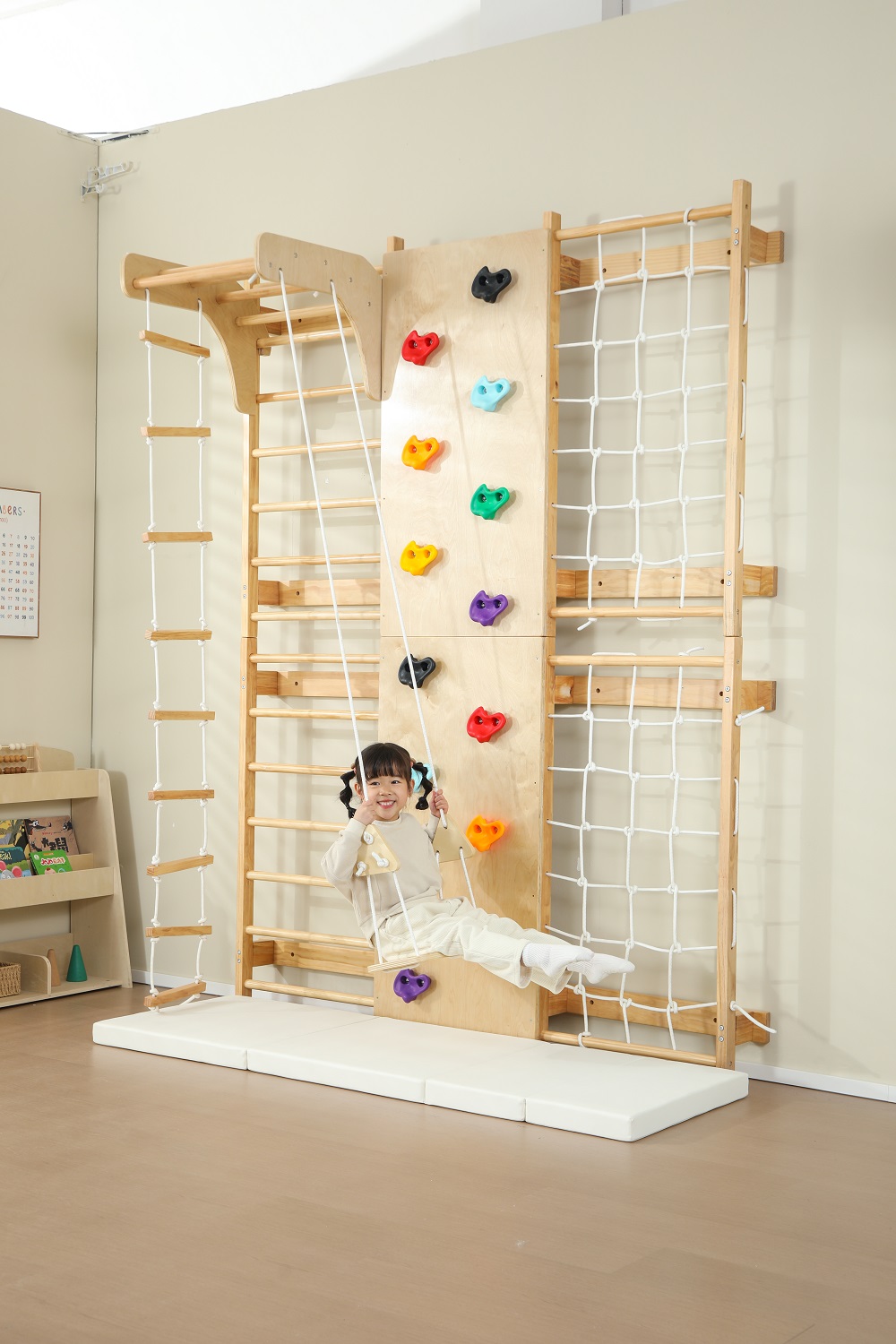 Échelle suédoise murale en boi - Kids Outdoor Climbing Frame avis et prix