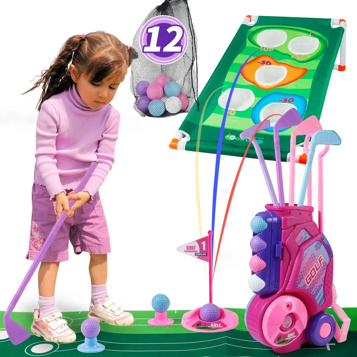 Ensemble de clubs de golf pour - Kids Indoor Outdoor Cart avis et prix